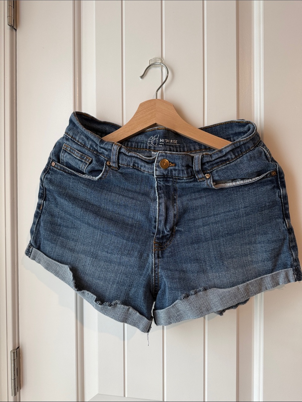 NOBO Dark Blue High-Rise Jean Shorts